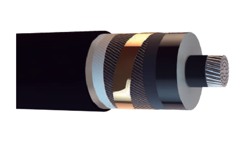 6/10 kV NA2XS(F)2Y, XLPE Yalıtkanlı, Aluminyum İletkenli, Su Geçirmeyen, Tek Damar Orta Gerilim Enerji Kabloları